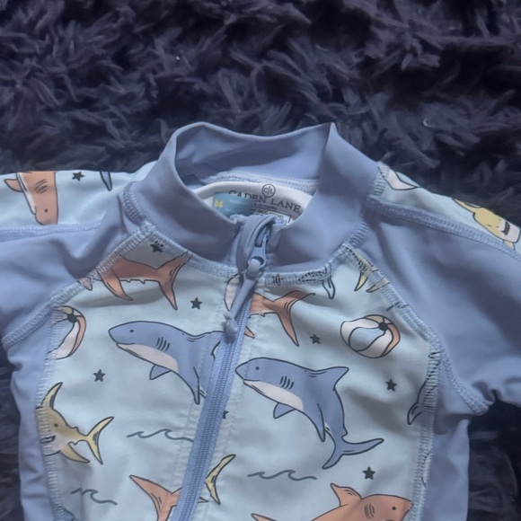 Kids Shark Print One Piece Caden lane 6-12 months - Picture 3 of 5